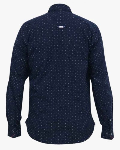 Chemise micro motif grande taille bleu marine