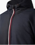 Blouson bimatière grande taille bleu marine