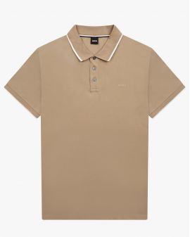 Polo piqué grande taille camel