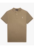 Polo piqué grande taille beige