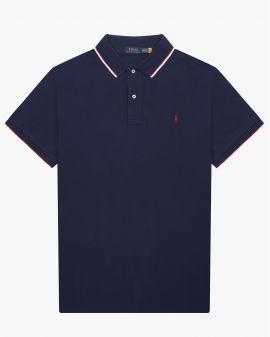 Polo piqué grande taille bleu marine