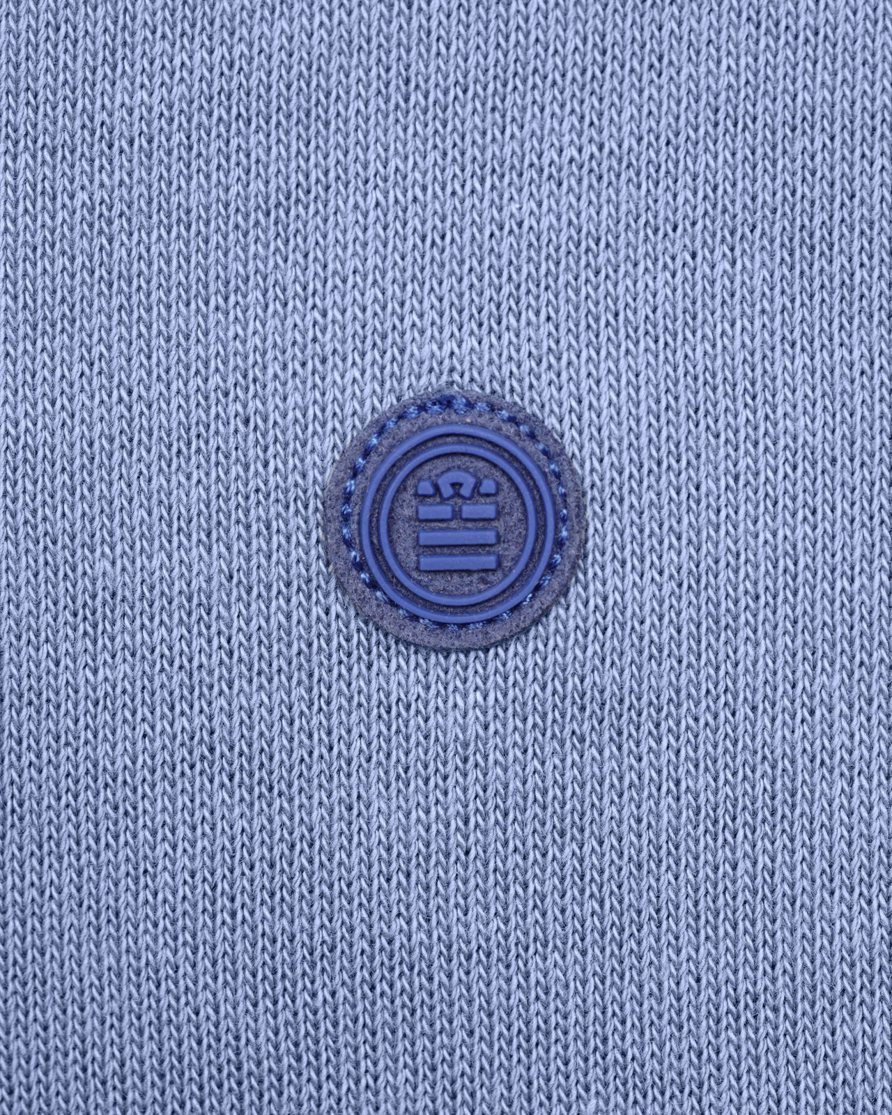 Polo manches longues jersey grande taille bleu indigo
