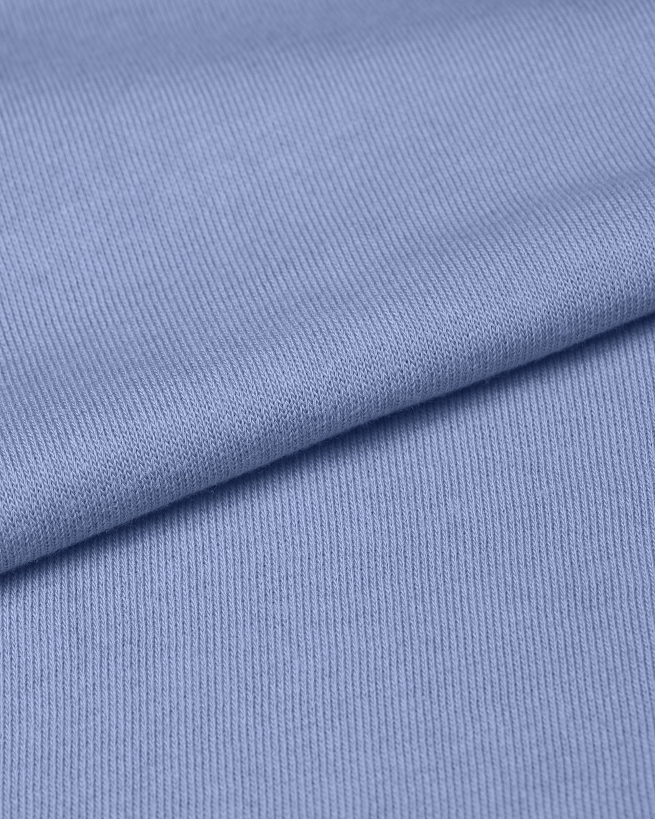 Polo manches longues jersey grande taille bleu indigo