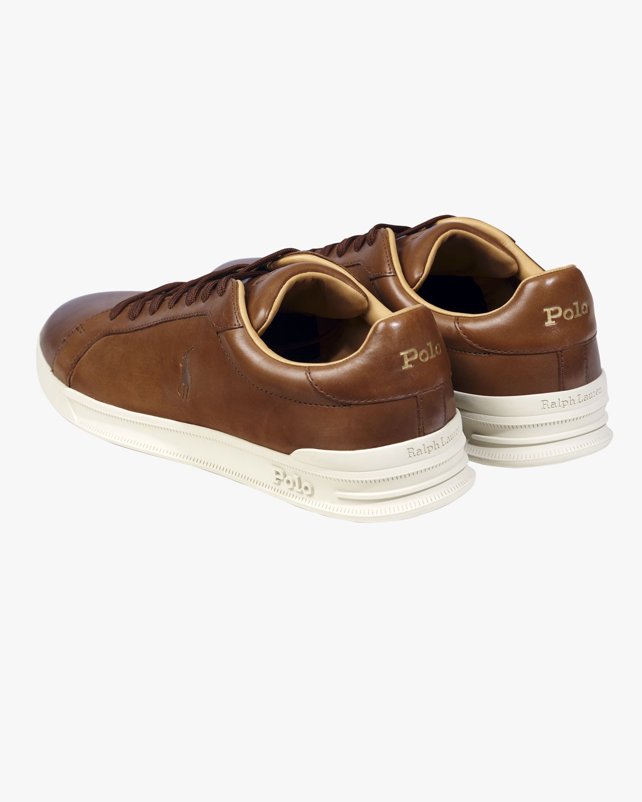Sneakers Heritage Court Premium en cuir grande taille cognac