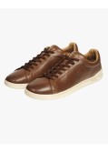 Sneakers Heritage Court Premium en cuir grande taille cognac