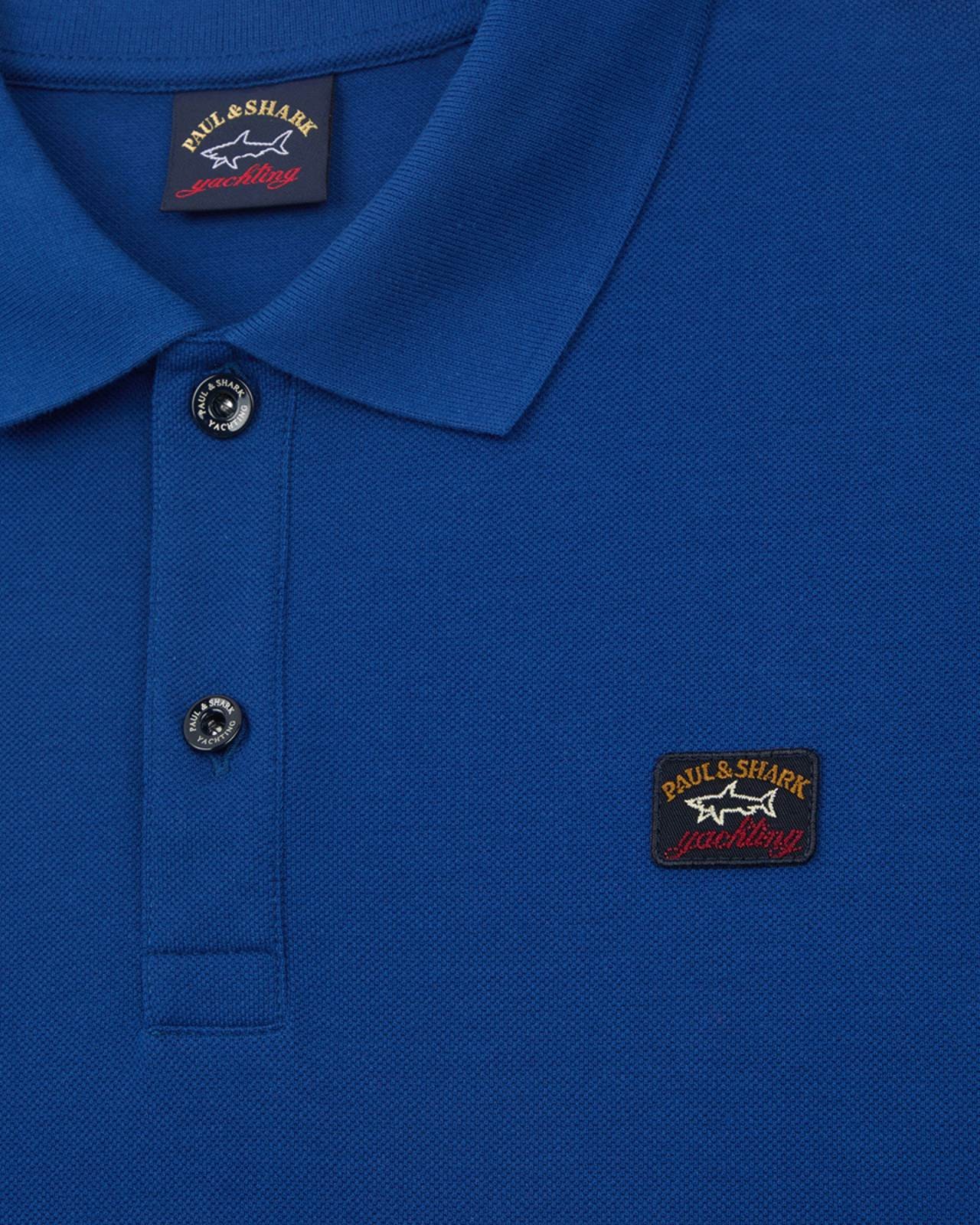 Polo piqué grande taille bleu