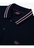 Polo col tricot grande taille bleu marine