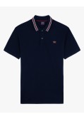 Polo col tricot grande taille bleu marine