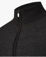 Gilet zippé bicolore grande taille noir