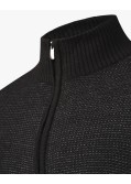 Gilet zippé bicolore grande taille noir