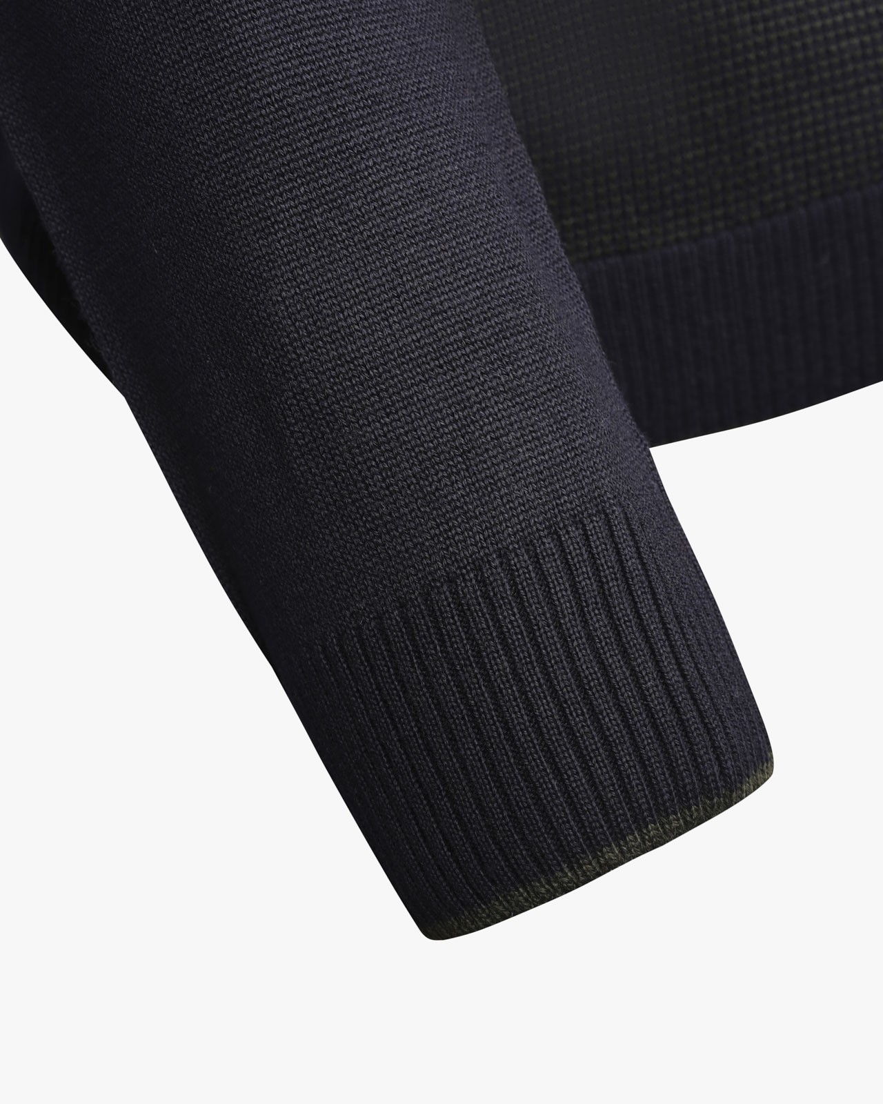 Pull col camionneur bicolore grande taille vert