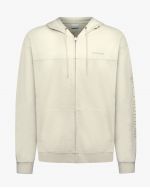 Sweat zippé grande taille beige