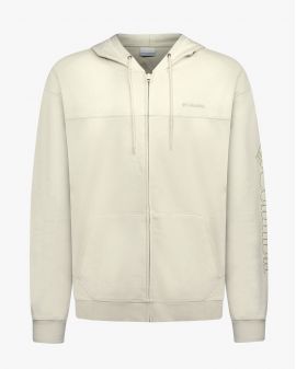 Sweat zippé grande taille beige