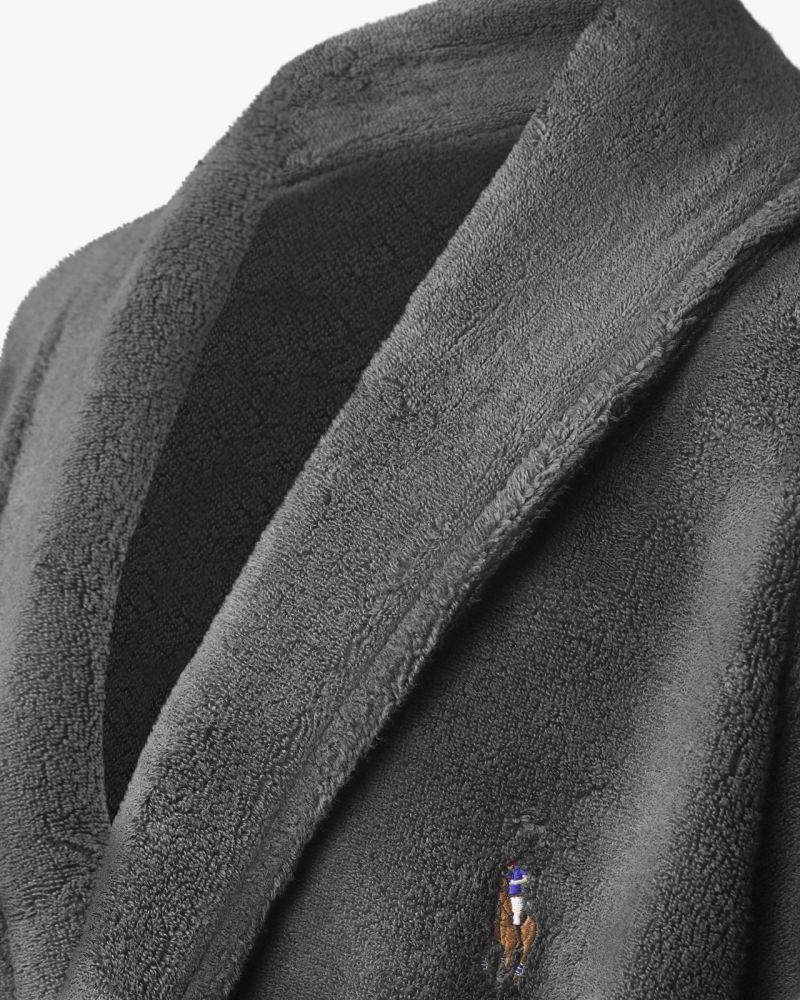 Peignoir en ?�ponge grande taille anthracite - Size-factory