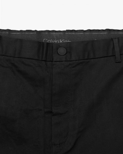 Pantalon à taille élastiquée grande taille noir