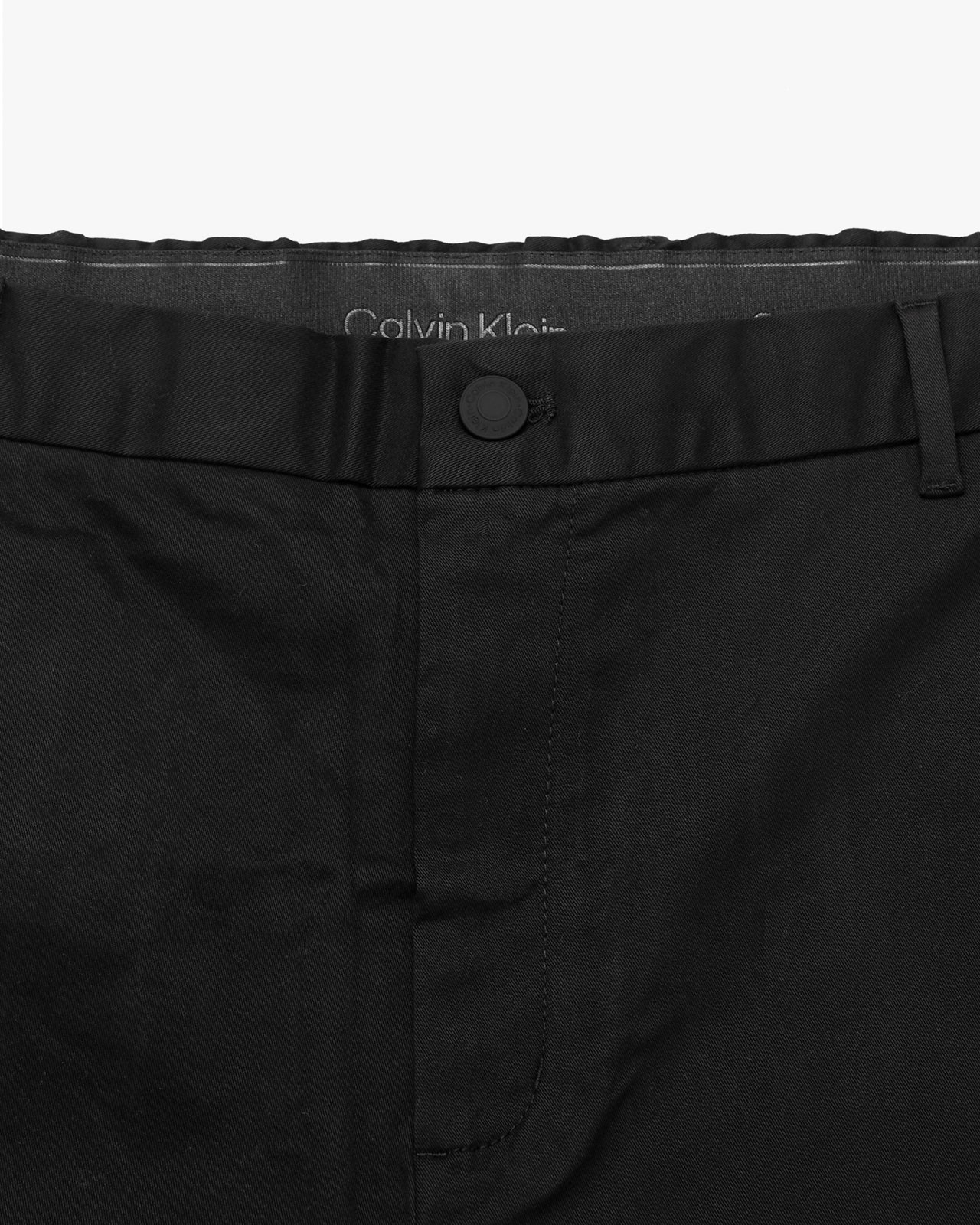Pantalon à taille élastiquée grande taille noir