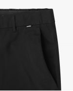 Pantalon à taille élastiquée grande taille noir