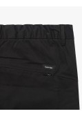 Pantalon à taille élastiquée grande taille noir