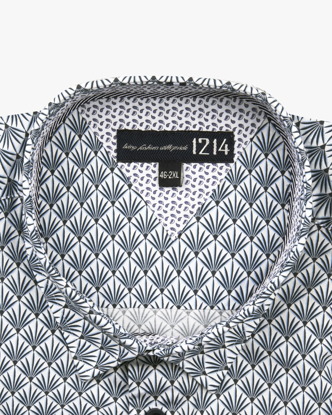 Chemise art déco grande taille bleu