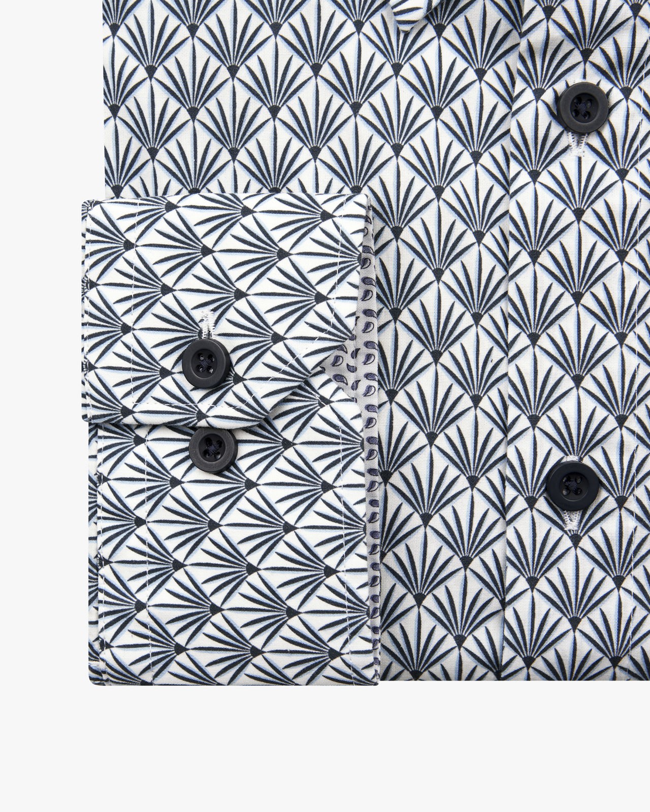 Chemise art déco grande taille bleu