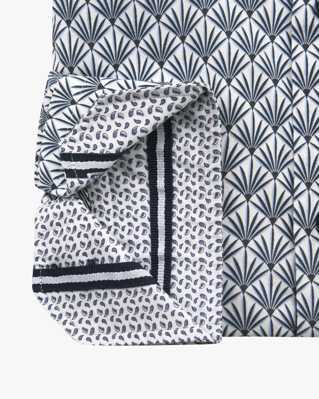 Chemise art déco grande taille bleu