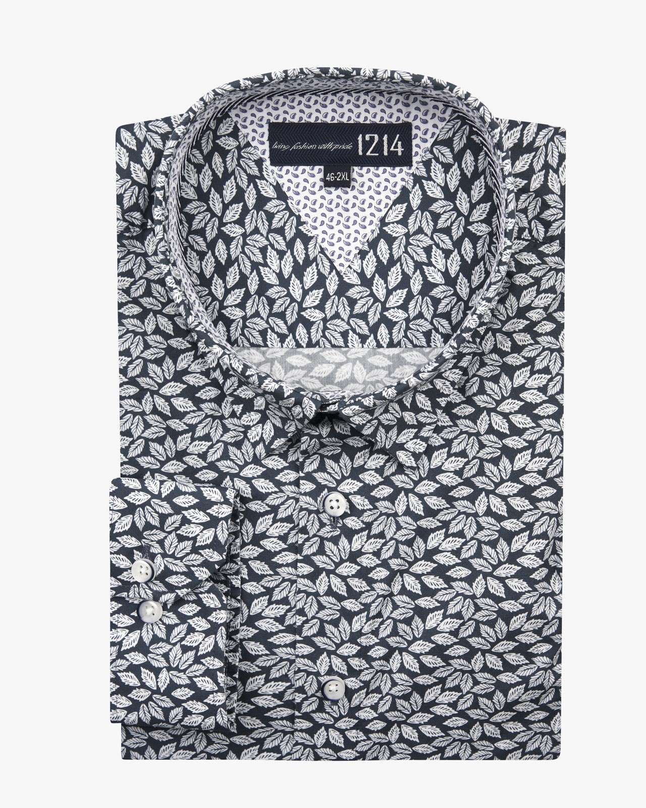 Chemise fantaisie grande taille bleu marine