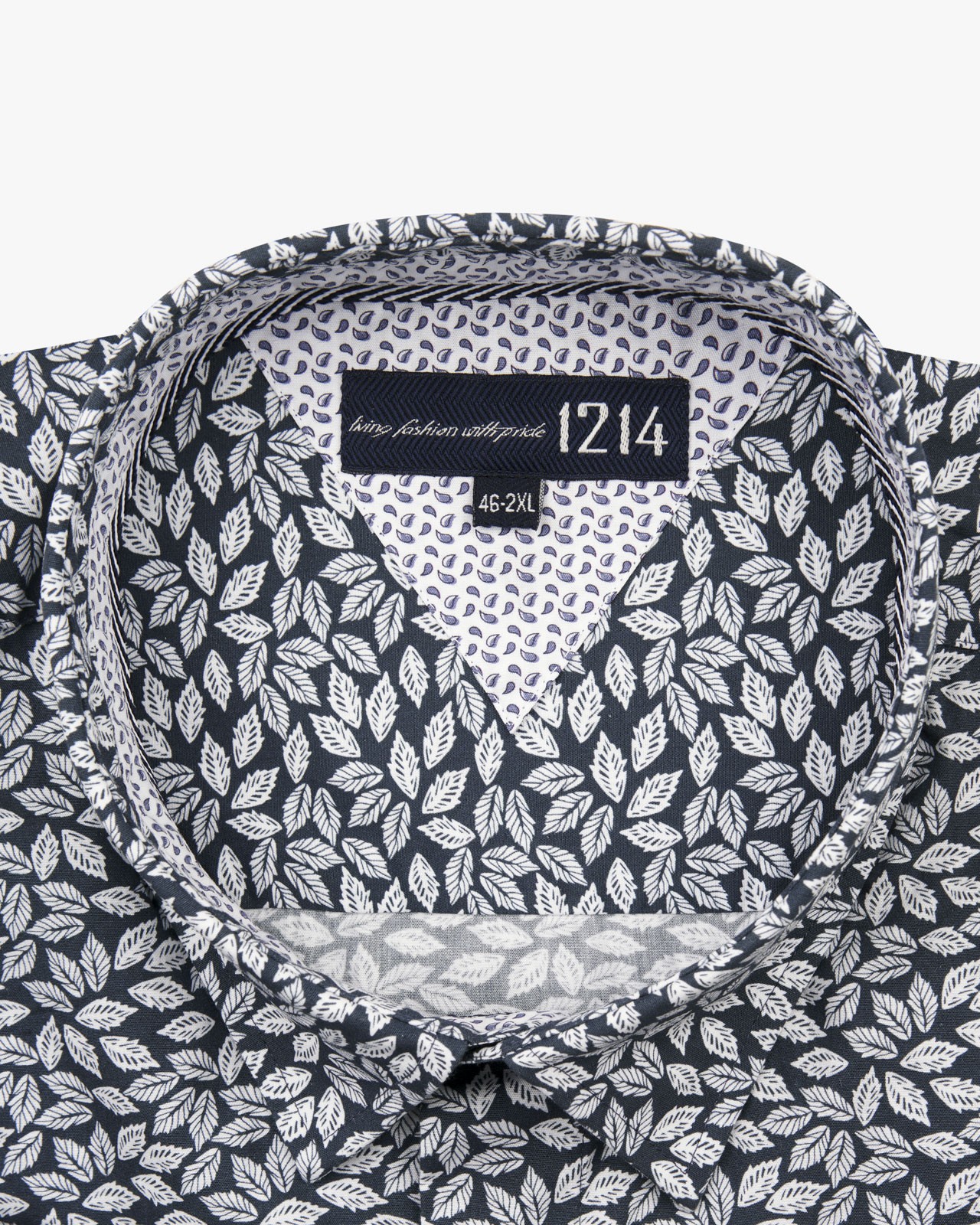 Chemise fantaisie grande taille bleu marine