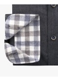 Chemise en flanelle grande taille anthracite