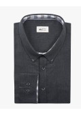Chemise en flanelle manches extra-longues 72 cm anthracite