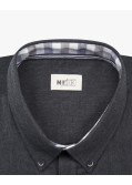 Chemise en flanelle manches extra-longues 72 cm anthracite