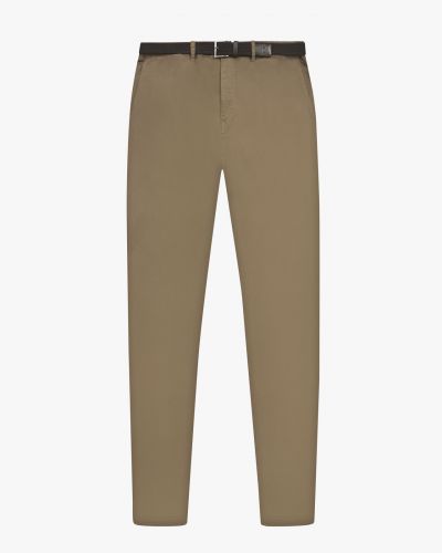 Pantalon chino avec ceinture grande taille beige foncé