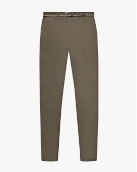 Pantalon chino avec ceinture grande taille taupe