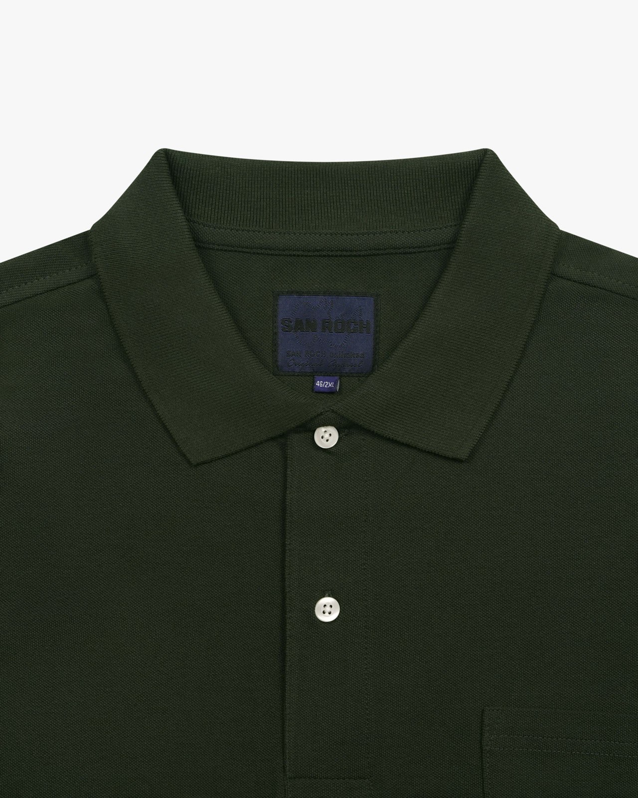 Polo piqué avec poche grande taille vert