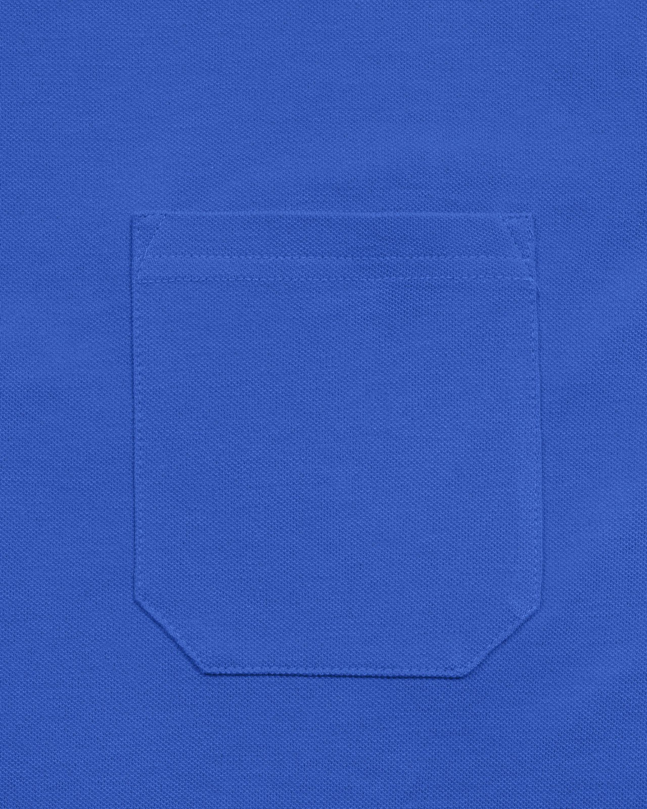 Polo piqué avec poche grande taille bleu