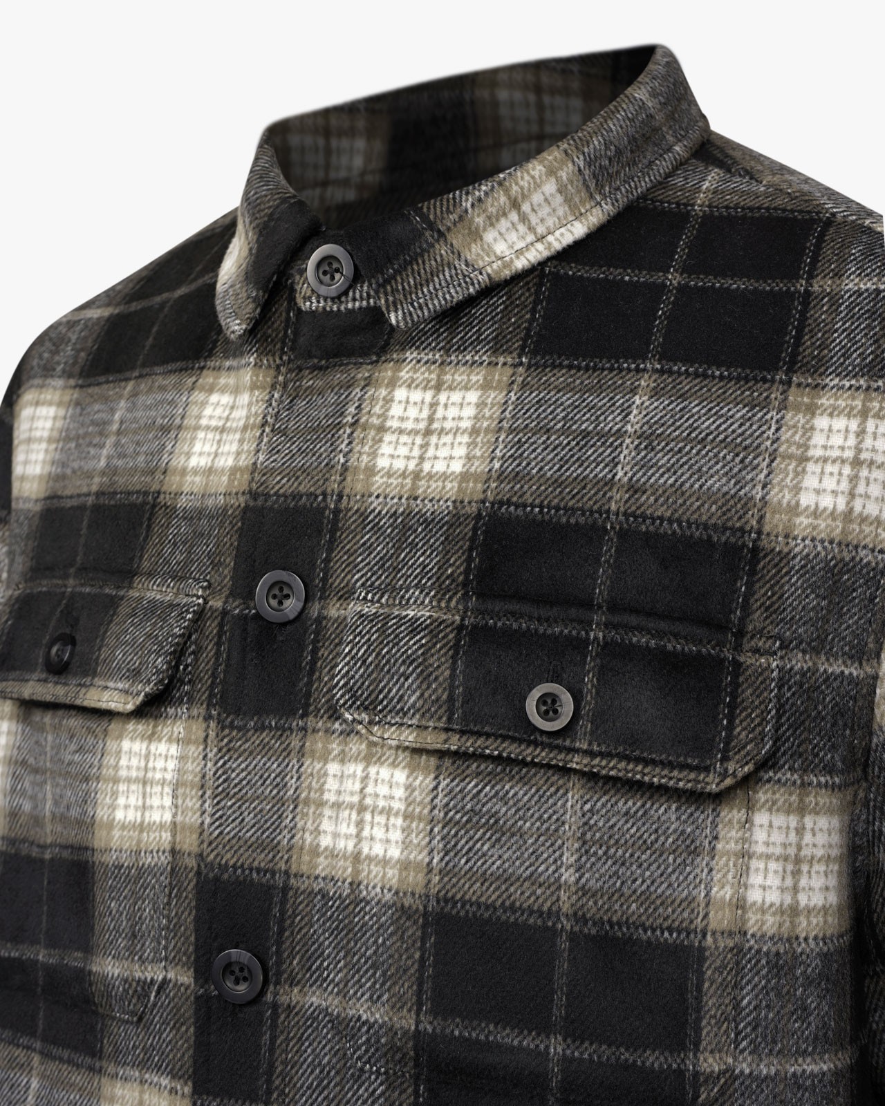 Surchemise matelassée à carreaux grande taille gris