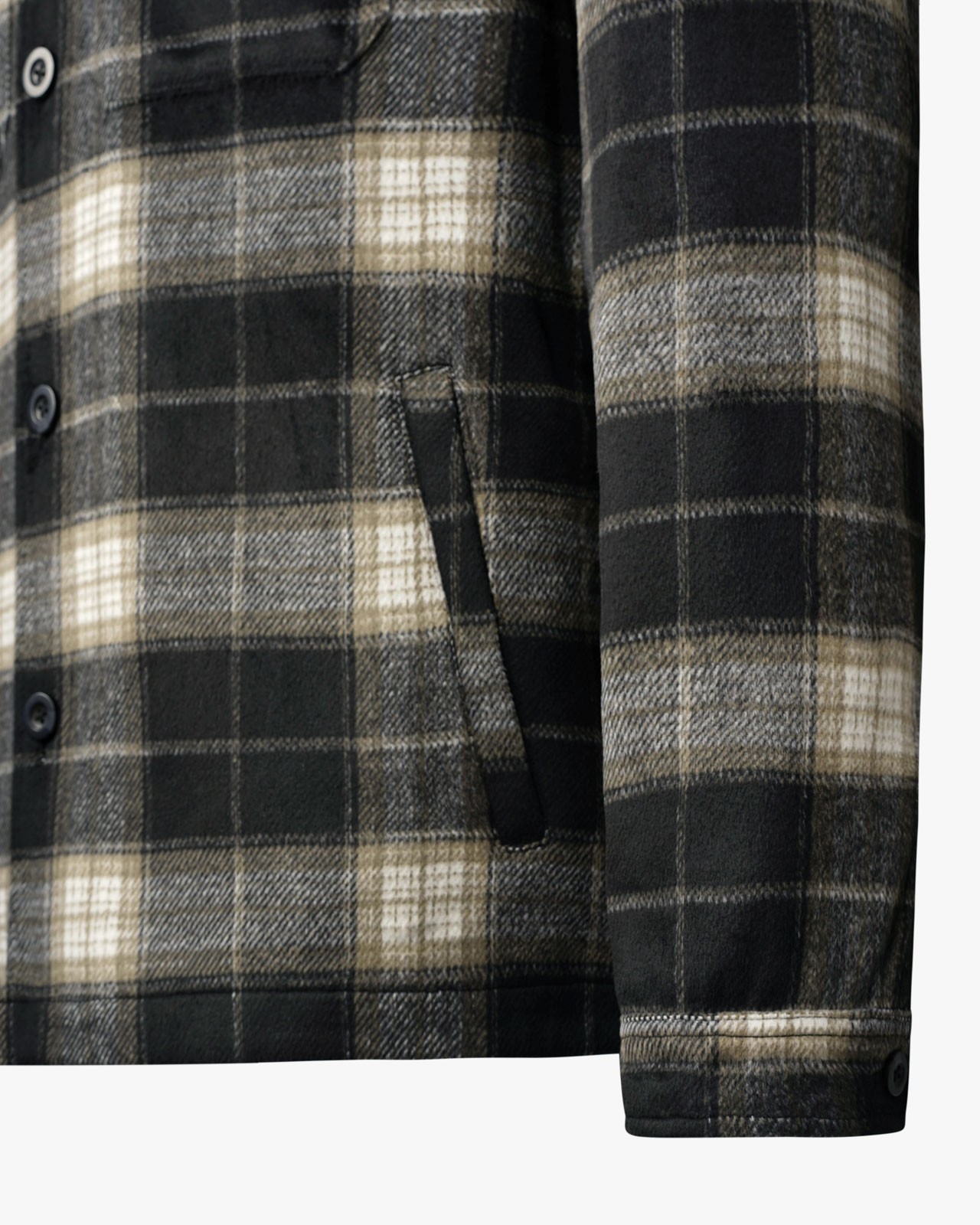 Surchemise matelassée à carreaux grande taille gris