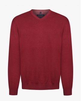 Pull pima coton grande taille rouge