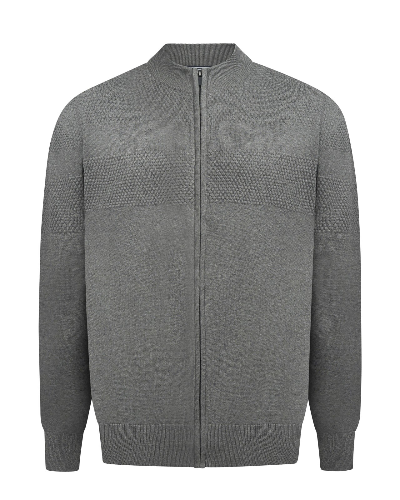 Gilet zippé grande taille gris