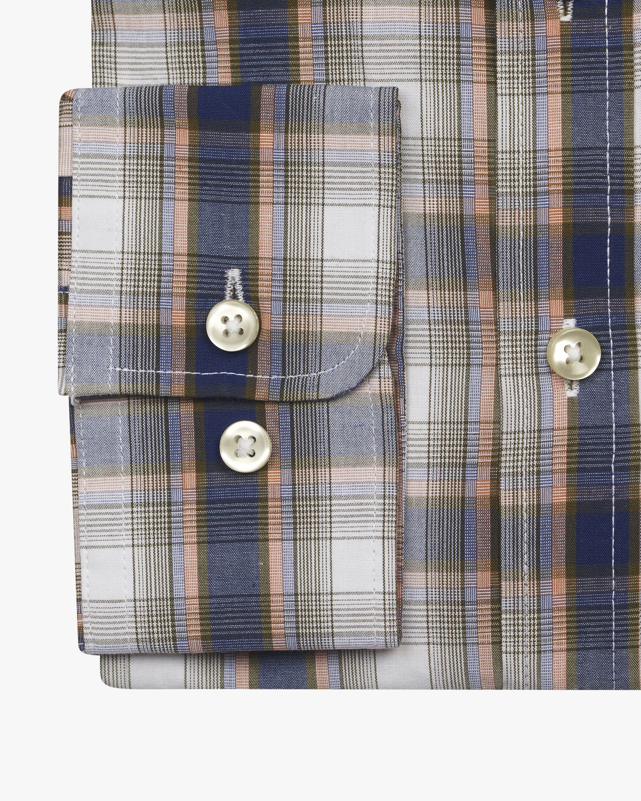 Chemise à carreaux manches extra-longues 72 cm bleu indigo