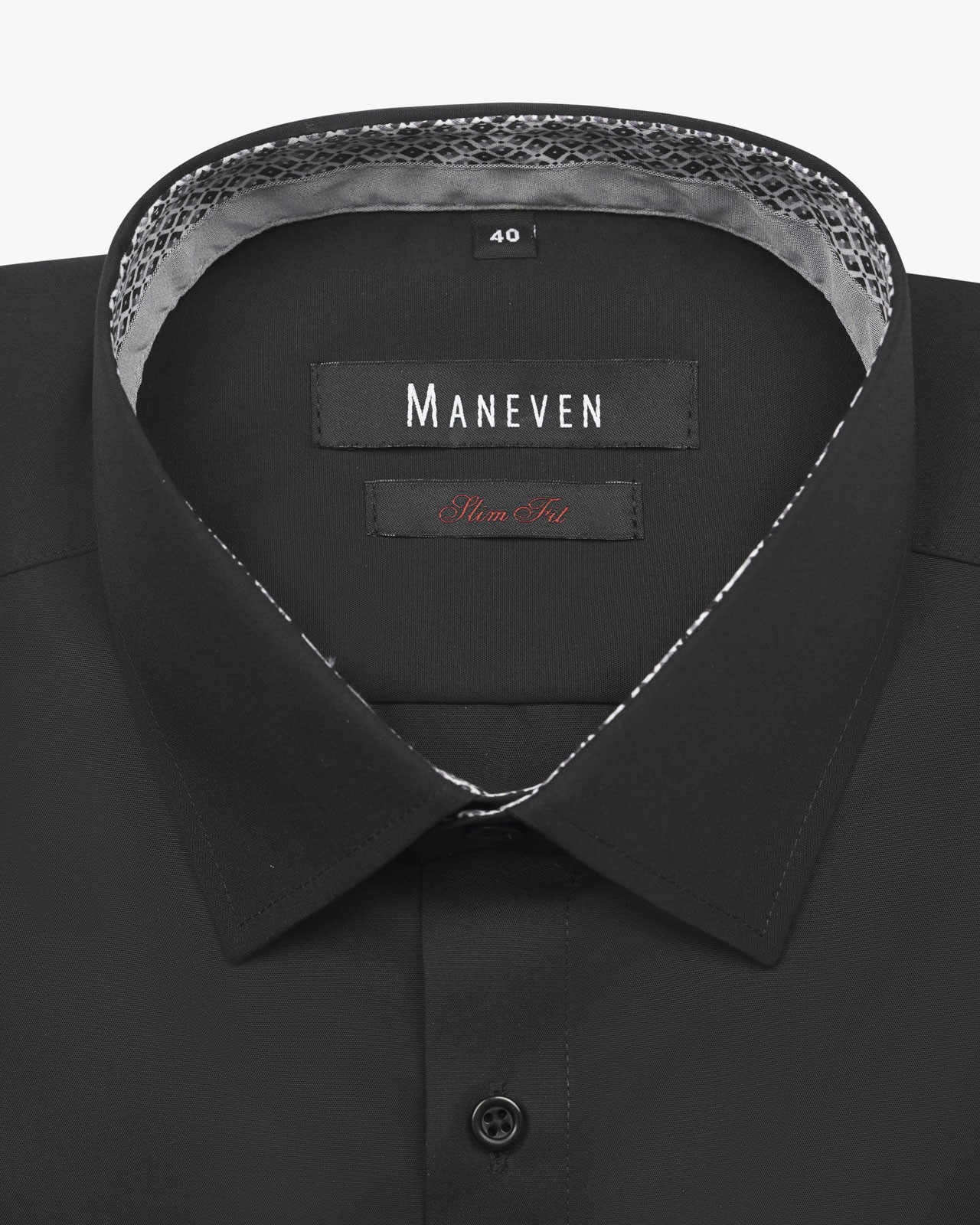 Chemise popeline non iron manches extra-longues 72 cm noir