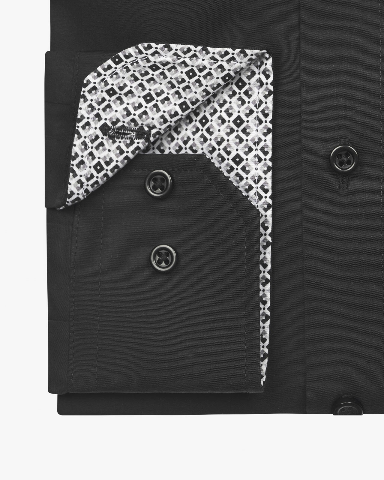 Chemise popeline non iron manches extra-longues 72 cm noir