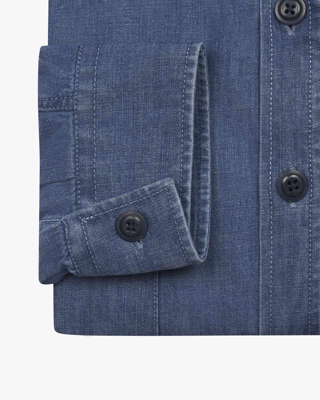 Chemise denim grande taille bleu clair