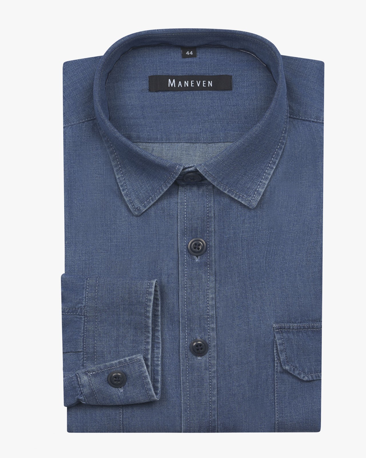 Chemise denim grande taille bleu clair