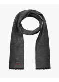 Echarpe en soie chevron longueur de 2 mètres gris