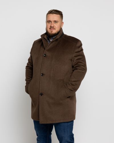 Manteau grande taille marron