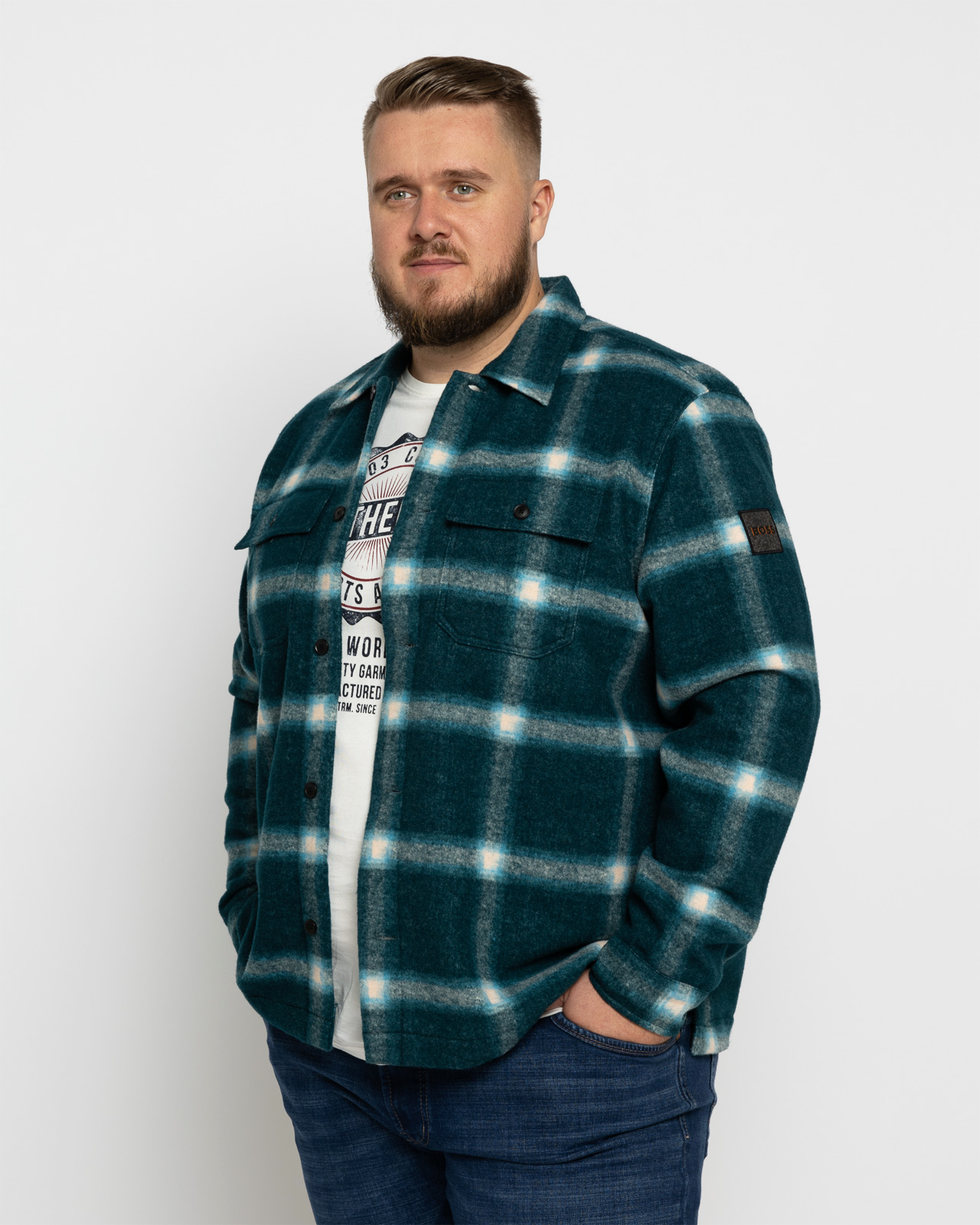 Surchemise flanelle à carreaux grande taille vert