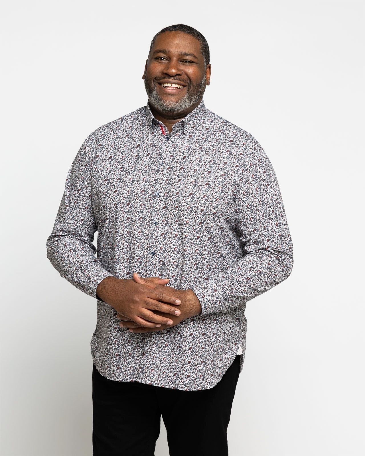 Chemise petit cachemire grande taille bleu