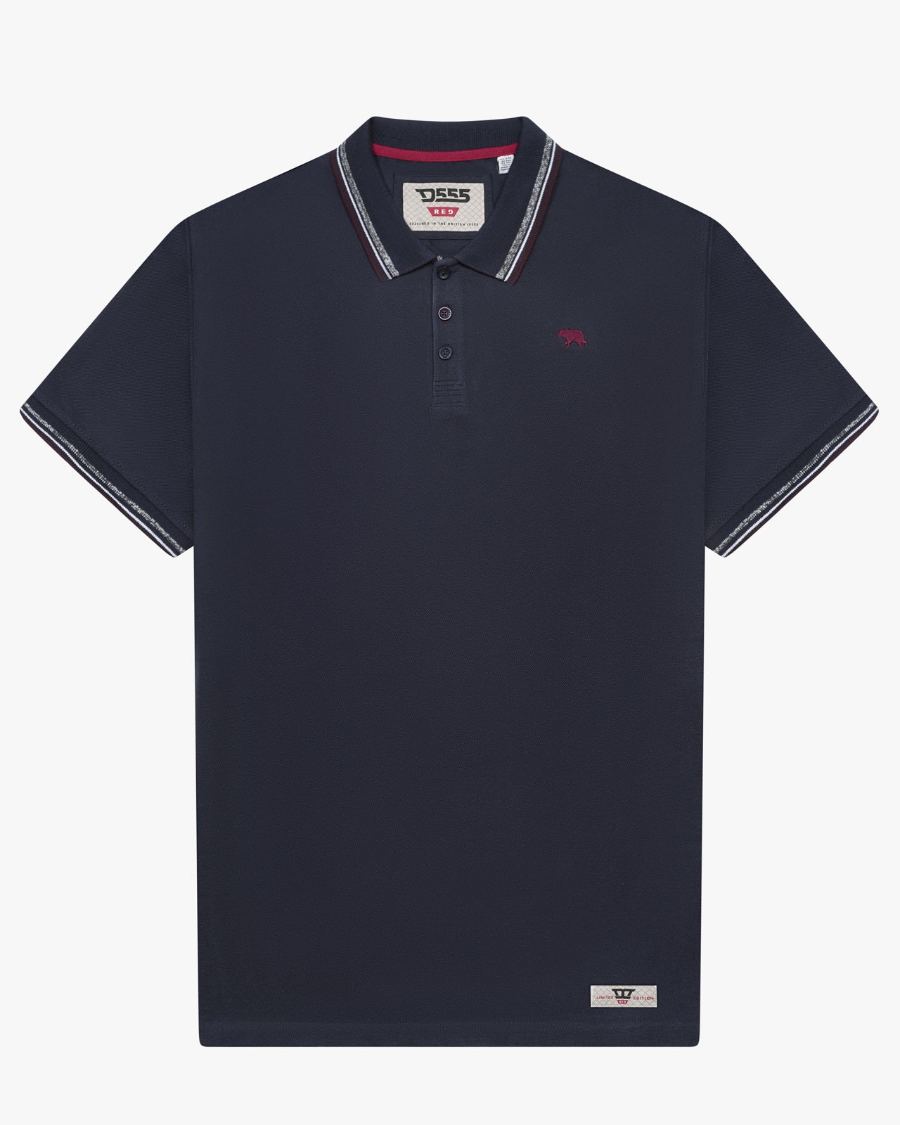 Polo piqué grande taille bleu marine