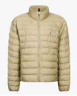 Doudoune col droit grande taille beige