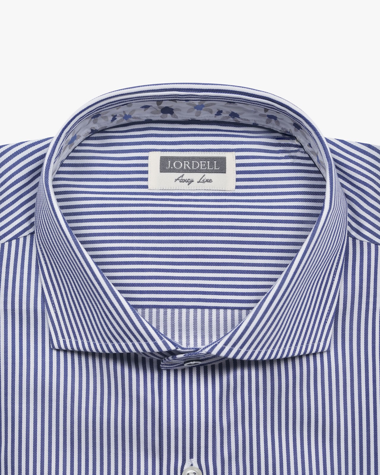 Chemise rayures bâton non iron manches extra-longues 72 cm bleu marine